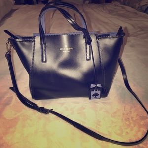 Kate Spade Navy Crossbody Bag with Spade Charm